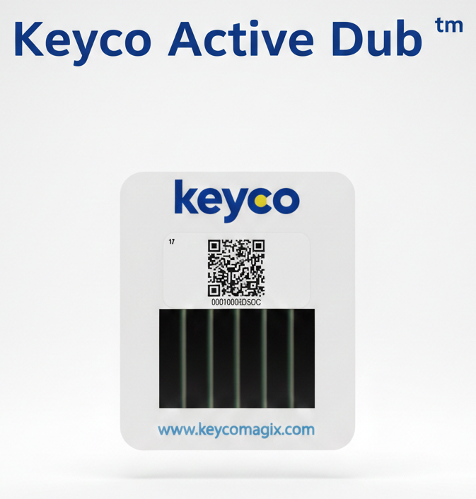Keyco Active Dub batteryless BLE beacon with energy harvesting for live asset tracking